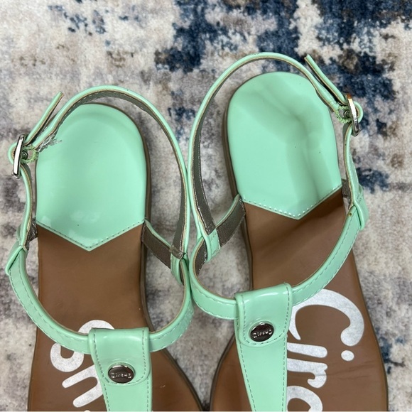 Sam Edelman Circus Cayden Sea Foam Green Business Casual Coastal Beach Sandals 7 - Picture 4 of 13